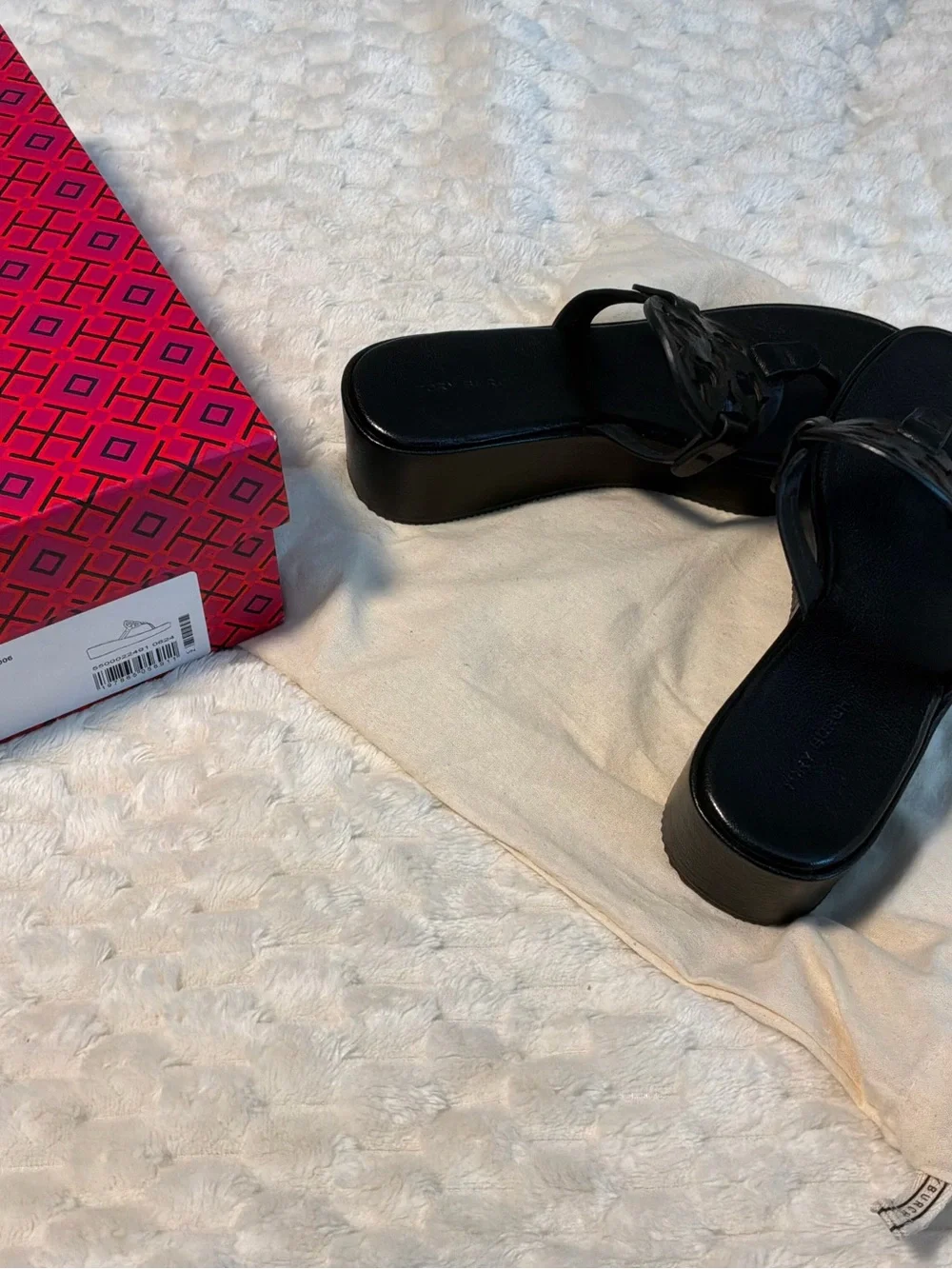 Tory Burch Perfect Black Miller Wedge Sandals